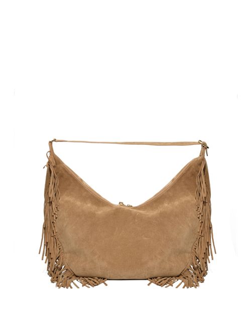 Borsa Isola Peach Fringe Large a spalla in suede ORCIANI | B02226 PFGBIS